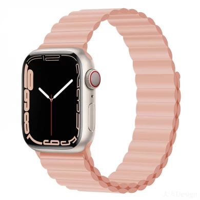 CBIW527 Customized Adjustable Loop Magnetic Silicone Watch Band For Apple Watch Ultra 49mm Strap For iWatch Series 8 7 6 5 4 3