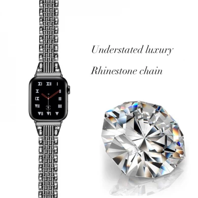 CBIW53 7-Link Chain Diamond Watch Band per Apple Watch 38mm 40mm 42mm 44mm