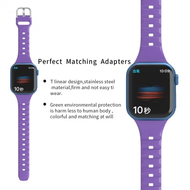 CBIW530 Silicone Smart Watch Straps para Apple Watch Ultra Series 8 7 6 5 4 3 2 1