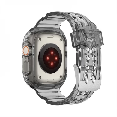 CBIW532 Neues Design Clear TPU Armband -Armband für Apple Watch Ultra 49mm mit Stoßfängergehäuse