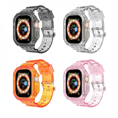 CBIW533 Transparent TPU Wrist Watch Strap For Apple iWatch Ultra 49mm