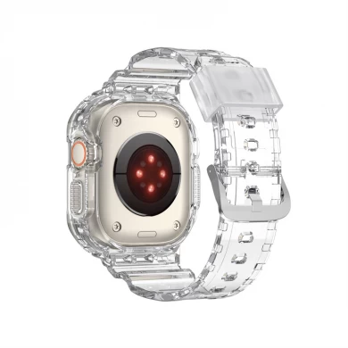 CBIW533 Przezroczysty pasek zegarków TPU na nadgarstek dla Apple Iwatch Ultra 49 mm