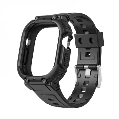 CBIW535 Shockproof TPU Watch Strap + Protect Case For Apple Watch Ultra 49mm