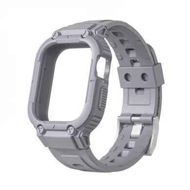 CBIW536 Banda de reloj TPU resistente + caja de protección para Apple Watch 38/40/41 mm 42/44/45 mm
