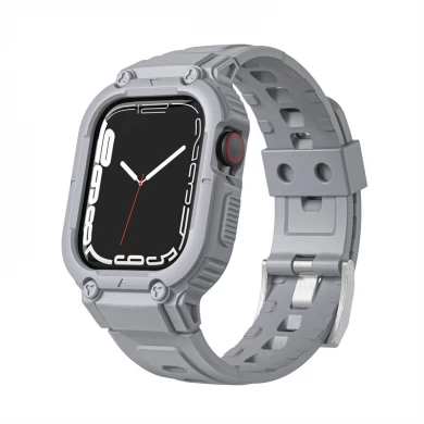 CBIW536 Bande de montre TPU robuste + étui de protection pour Apple Watch 38/40/41mm 42/44/45mm