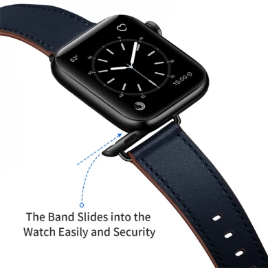 CBIW538 Apple Watch Ultra Series 8 7 6 5 4 3의 비즈니스 정품 가죽 시계 밴드