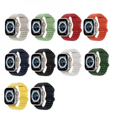 CBIW546 Silicone Sportsgurt -Ozeanband für Apple Watch Ultra Series 8 7 6 5 4 3 2 1