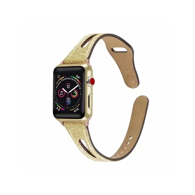 Apple Watch Series 1 2 3 4 용 CBIW69-1 블링 가죽 시계 밴드