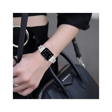 Bande de montre en alliage de luxe CBIW72 pour bracelet de montre intelligente iWatch