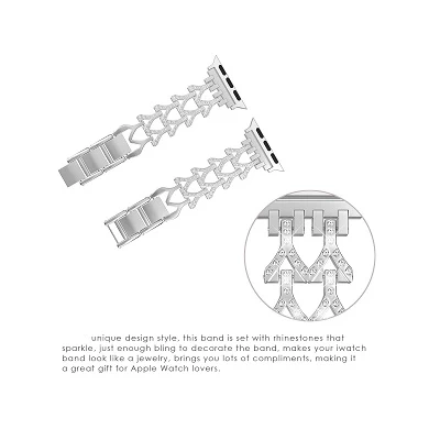 CBIW74 تصميم جديد بلينغ حزام معدني لساعة أبل