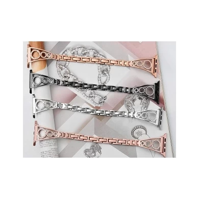 CBIW75 Cinturini per orologi in metallo con strass per gioielli da donna per Apple Watch