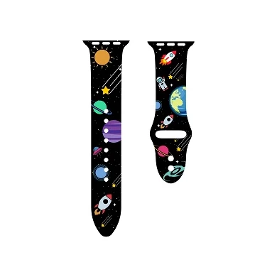 CBIW82 Custom Pattern Printed Silicone Watch Straps For AppleWatch Series 4 3 2 1