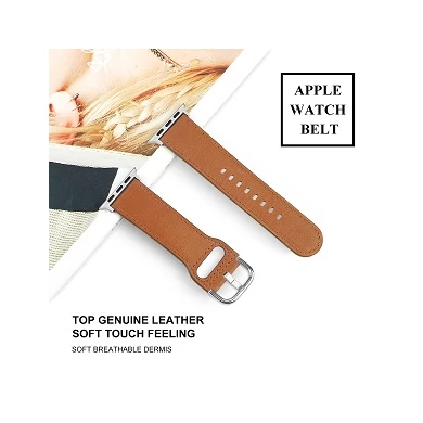 CBIW87 Genuine Leather Watch Band For Apple Watch Series 5 4 3 2 1