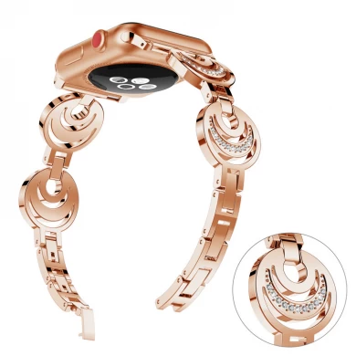 CBIW902 Fashion Women Sun Moon Crystal Bracelet Band Strap for Apple Watch