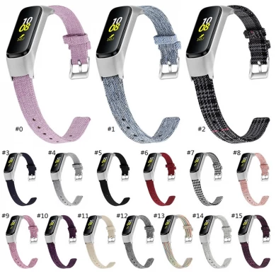 CBSF04 Canvas Smart Watch Band For Samsung Galaxy Fit E R375