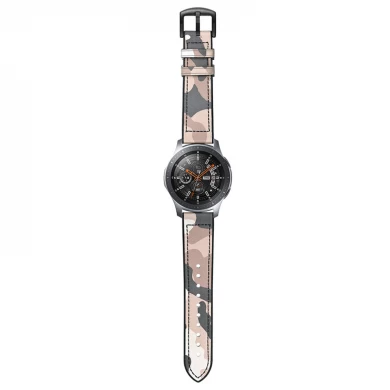 CBSG1021 Trendybay 20mm 22mm Camuflaje de reloj de silicona de cuero genuino