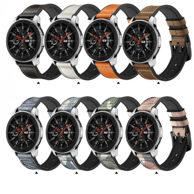 CBSG1021 Trendybay 20mm 22mm Kamuflaj Hakiki Deri Silikon Watch Band