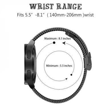CBSGW-25 Edelstahl Milanese Watch-Band für Samsung Galaxy Watch4 Classic 42mm 46mm 40mm 44mm