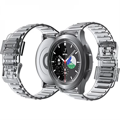 CBSGW-26 حزام واقعية Watch Watch شفاف شفاف لـ Samsung Galaxy Watch 4 44mm 40mm 46mm 42mm