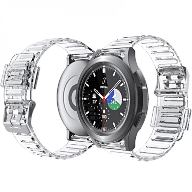CBSGW-26 Clear Transparent TPU Watch Bands Strap For Samsung Galaxy Watch 4 44mm 40mm 46mm 42mm
