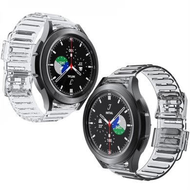 CBSGW-26 Samsung Galaxy Watch를위한 투명한 명확한 TPU 손목 스트랩 시계 밴드 5 44mm 40mm Watch5 Pro Smartwatch