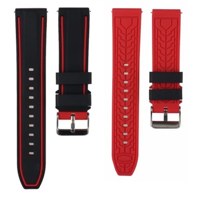 CBSW304 Stripes Pattern Silicone Watch Band Replacement Strap