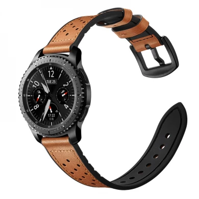 CBSW416 Bandes de montre en silicone en cuir véritable pour Samsung Gears S3 Strap