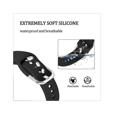 CBSW53 20mm Silicone Watch Bands For Samsung Galaxy Watch 46mm 42mm Active