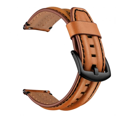CBSW66 20mm 22mm Genuine Leather Wrist Strap Watch Band