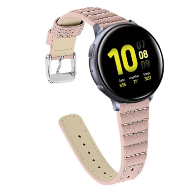 CBSW80 20mm 22mm Genuine Leather Watch Bracelet Leather Strap For Samsung Smart Watch