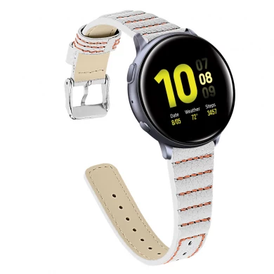 CBSW80 20mm 22mm Genuine Leather Watch Bracelet Leather Strap For Samsung Smart Watch