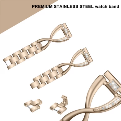 CBSW9401 Trendybay اكس لينك الفولاذ المقاوم للصدأ مجوهرات الماس استبدال حزام لسامسونج جالاكسي ووتش