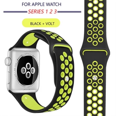 Bande de montre intelligente en silicone souple CBTN04 pour Apple Watch 44mm 40mm 42mm 38mm
