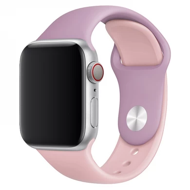 CBTN11 Nuovo cinturino in silicone morbido a contrasto di colore per Apple Watch
