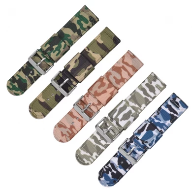 CBUS102 Fashion Trend Lightweight Breathable 22mm Camouflage Nylon Watch Straps