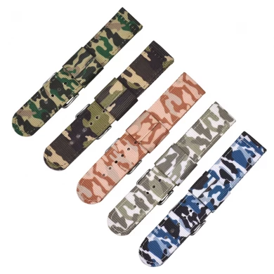 CBUS102 Fashion Trend Lightweight Breathable 22mm Camouflage Nylon Watch Straps