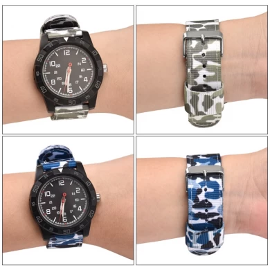 CBUS102 Trend w modzie Lekkie, oddychające paski do zegarków z nylonu 22 mm w kamuflażu