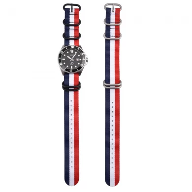 CBUS105 Wholesale Price Smart Wristwatch Band Nato Nylon Striped Watch Strap 20mm 22mm