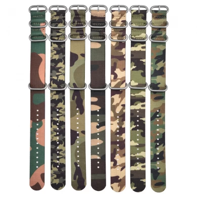 CBUS106 Un pezzo militare militare Camouflage Guarda cintura cintura in nylon cinturino in nylon 20mm 22mm
