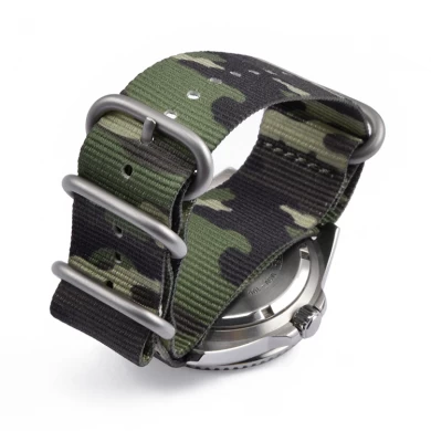 CBUS106 Tek Parça Askeri Ordu Kamuflaj İzle Kemer Naylon Watch Band 20mm 22mm