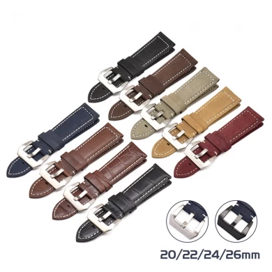 CBUS302-PDH2 Luxury 20mm 22mm 24mm 26mm Genuine Leather Watch Band