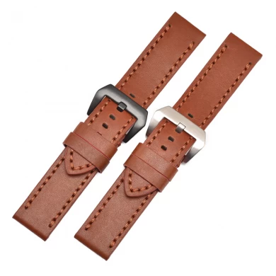 CBUS303-PDH1 20mm 22mm 24mm 26mm Motif Crazy Horse Bracelets de montre en cuir véritable