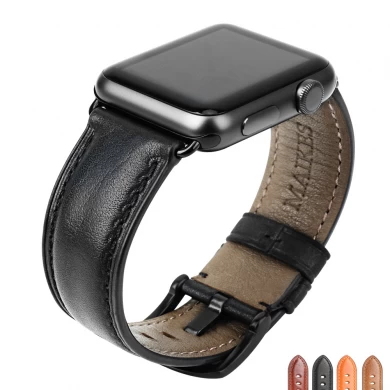 CBUW07 Genuine Leather Watch Band For Apple Watch 44mm 42mm 40mm 38mm