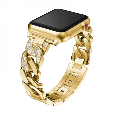 CBWB67 Trendybay Luxury Alloy Metalowy pasek z diamentem na nadgarstek Apple Watch