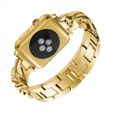 CBWB67 Trendybay Luxury Alloy Metalowy pasek z diamentem na nadgarstek Apple Watch