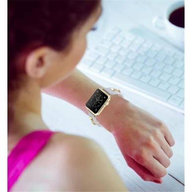 CBWB69 Trendybay Fashion Nit ze skóry naturalnej Pasek zastępczy do zegarka Apple