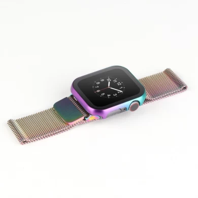 Appleの時計カバーのためのCBWC10グラデーションアルミ合金の金属ダイヤモンドバンパー保護ケース