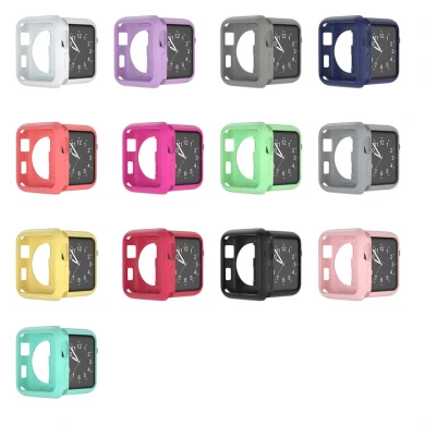 CBWC13 Snoepkleur Zachte Siliconen TPU Bumper Case voor Apple Watch SE 6 5 4 3 38mm 42mm 40mm 44mm Cover
