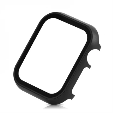 CBWC21 Tempered Glass Full Screen Protector Metal Watch Case For Apple Watch Series 7 41mm 45mm