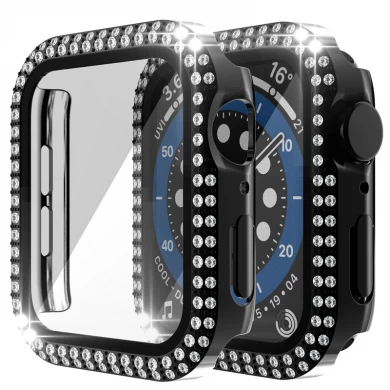 CBWC27 Diamond PC Bumper Écran Protecteur Case de montre pour Apple Watch 38 mm 40mm 41mm 42 mm 44 mm 45 mm